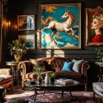 une-piece-avec-un-decor-eclectique-melangeant-des-meubles-anciens-et-des-oeuvres-dart-modernes-baignee-dans-une-lumiere-chaleureuse-qui-cree-une-atmosphere-conviviale