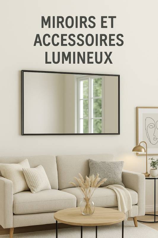 Les miroirs prolongent l'effet de la lumière dans votre habitat