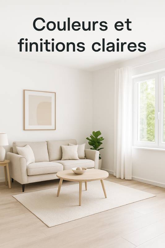 maison sombre : ajustez avec des couleurs claires